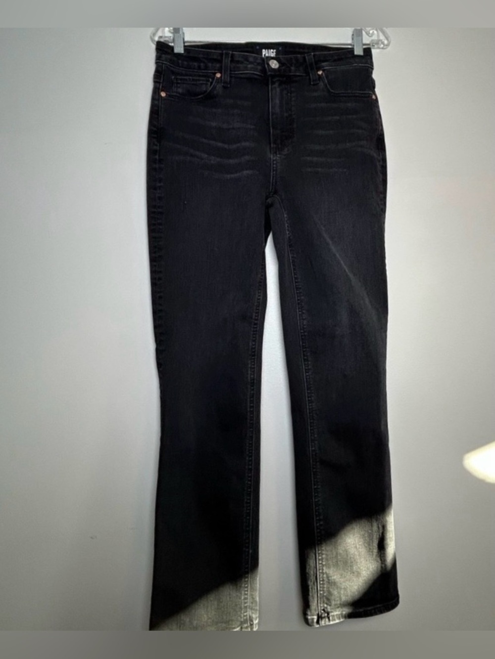 Paige Cindy jeans size 28 dark wash high rise straight leg stretch denim